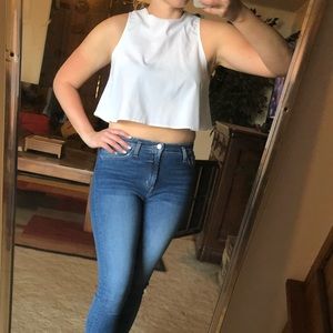 White crop top